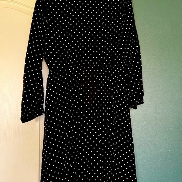 NWOT B&W Polka Dot Dress - Picture 3 of 3